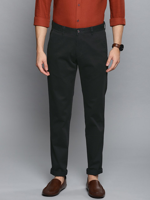 

Louis Philippe Sport Men Black Slim Fit Solid Smart Casual Chinos