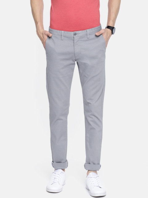 

Louis Philippe Sport Men Grey Solid Slim Fit Smart Casual Trousers