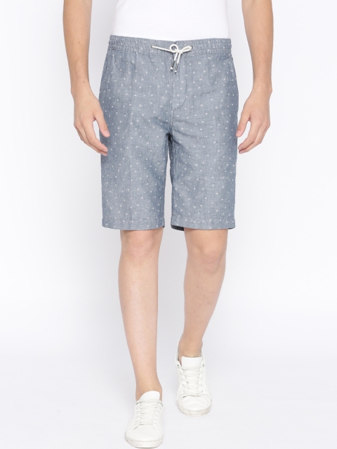 

Timberland Men Blue & White Squam Lake Chambray Printed Straight Fit Shorts
