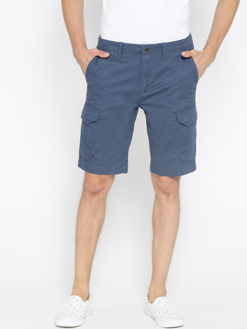 

Timberland Men Navy Web Lk Str Twill Cargo Shorts, Navy blue