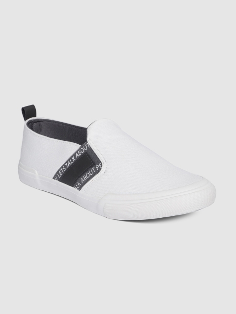 

Flying Machine Men Off-White Slip-On Sneakers