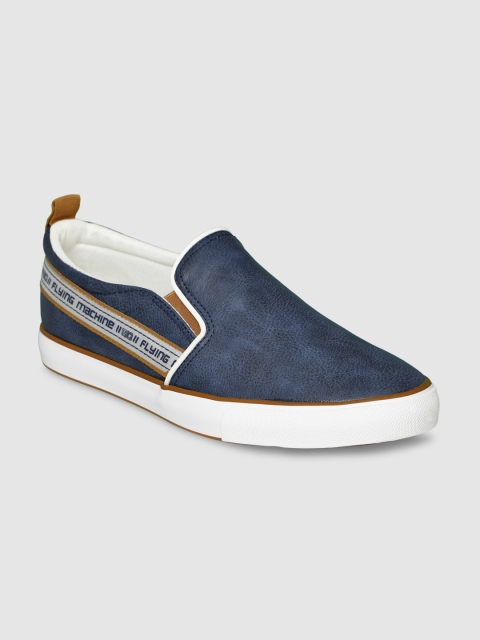 

Flying Machine Men Navy Blue Slip-On Sneakers