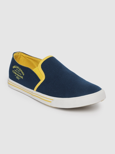 

Flying Machine Men Navy Blue Slip-On Sneakers