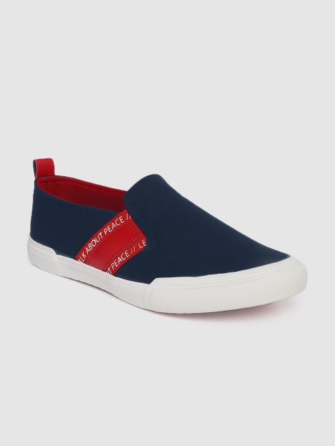 

Flying Machine Men Navy Blue Slip-On Sneakers