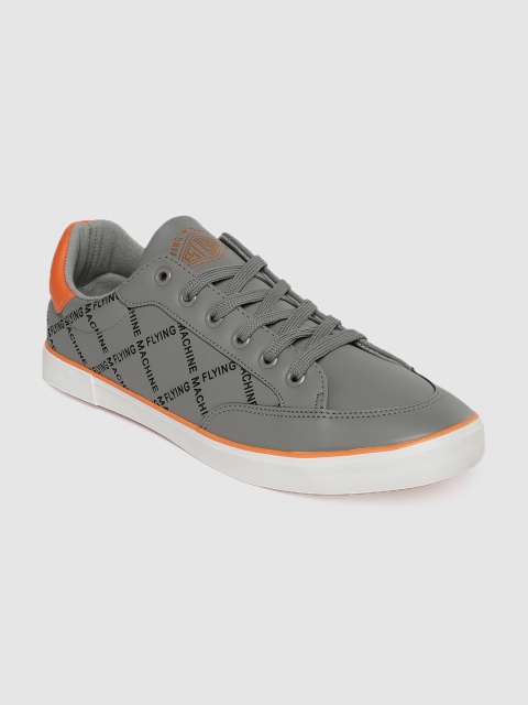 

Flying Machine Men Grey Printed Sneakers