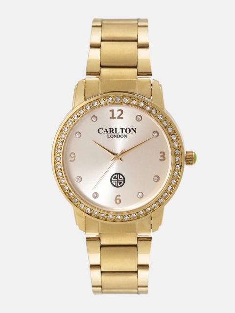 

Carlton London Women Gold-Toned Analogue Watch CL031GIVG