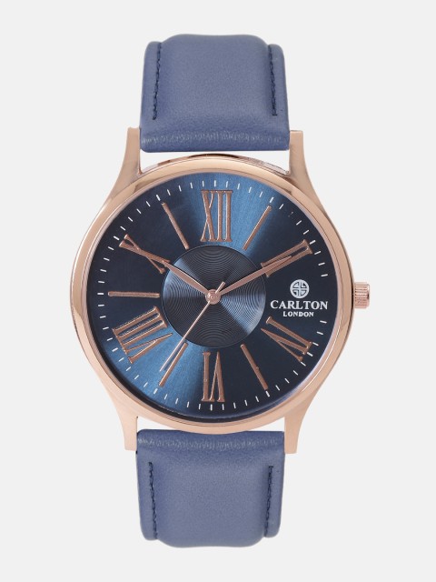 

Carlton London Men Navy Blue Analogue Watch CG035RBLB
