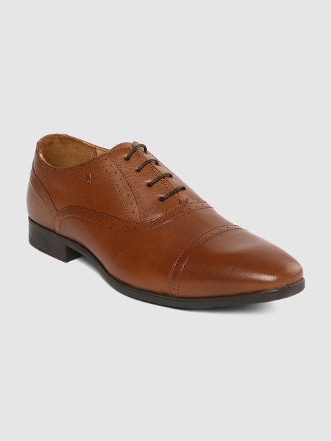 

Arrow Men Tan Brown Solid Leather Formal Oxfords