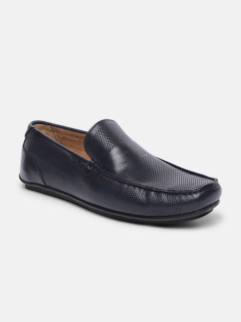 

Arrow Men Navy Blue Leather Loafers