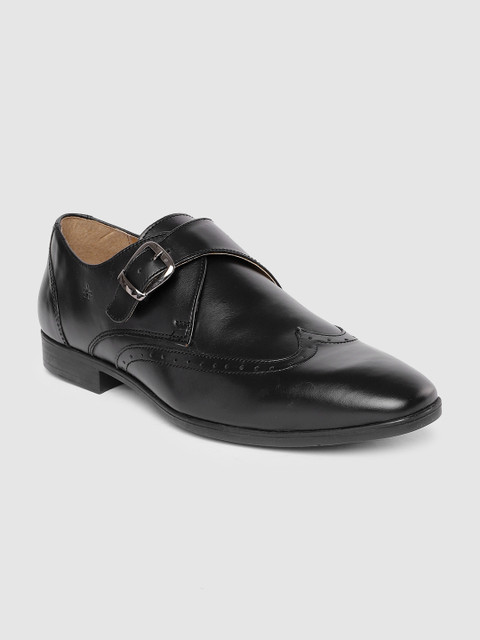 

Arrow Men Black Leather Formal Slip-Ons