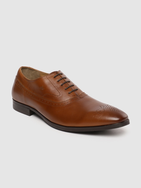 

Arrow Men Tan Brown Solid Genuine Leather Formal Oxfords