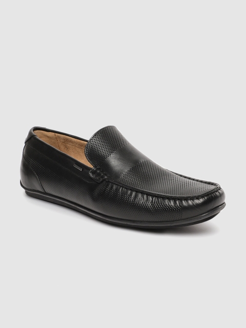 

Arrow Men Black Textured Leather Loafers