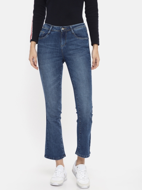 

Kraus Jeans Women K5004 Blue Bootcut Mid-Rise Clean Look Stretchable Jeans K5004