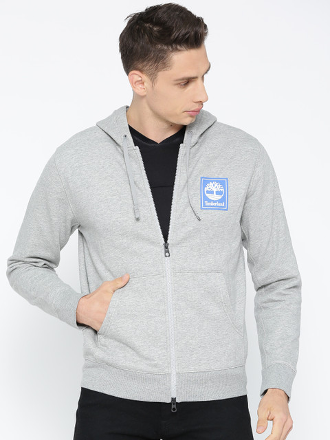 

Timberland Men Grey Melange Printed YCC FZ Hoody stack logo Medium Sweatshirt