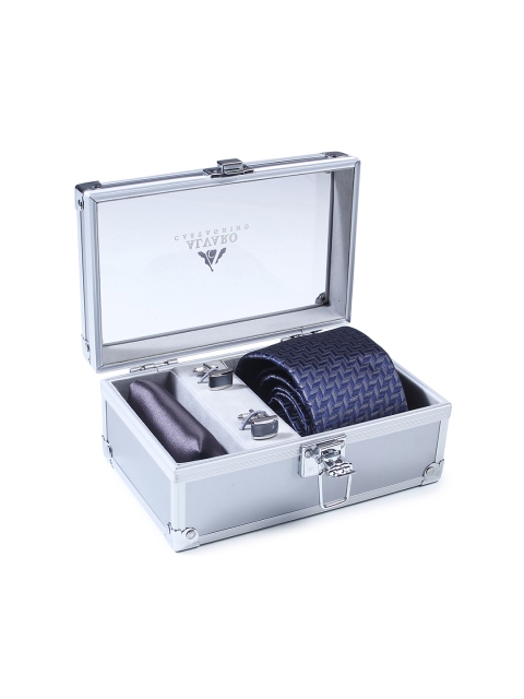 

Alvaro Castagnino Men Blue & Silver-Toned Accessory Gift Set