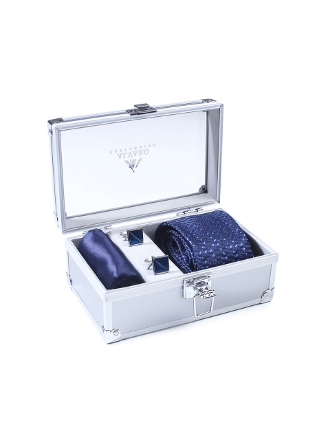 

Alvaro Castagnino Men Blue & Silver-Toned Accessory Gift Set