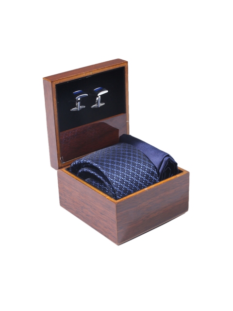 

Alvaro Castagnino Men Blue & Silver-Toned Accessory Gift Set