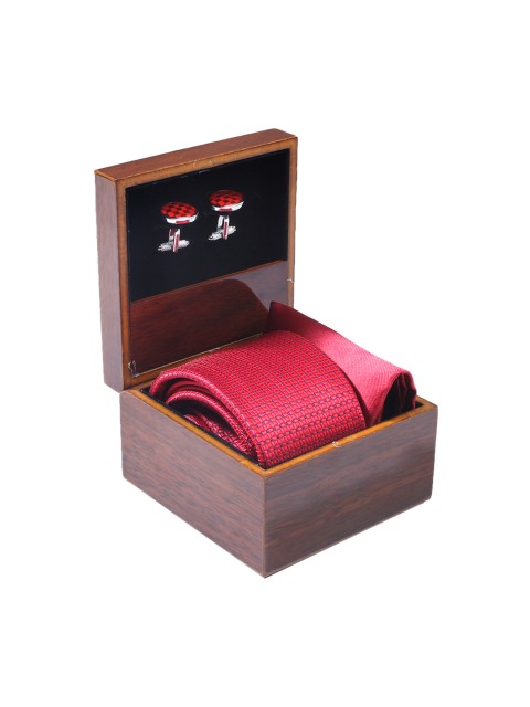 

Alvaro Castagnino Men Red & Silver-Toned Accessory Gift Set