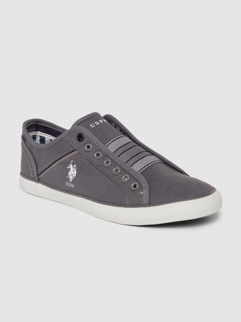 

U.S. Polo Assn. Men Grey Solid Sneakers