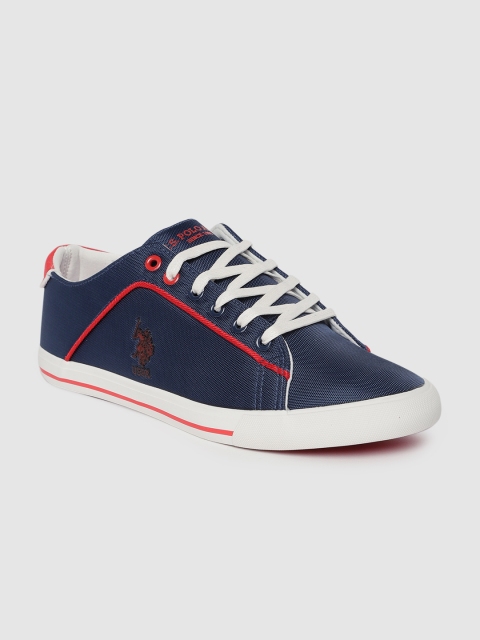 

U.S. Polo Assn. Men Navy Blue Textured Sneakers