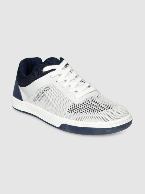 

U.S. Polo Assn. Men Off-White & Blue Sneakers