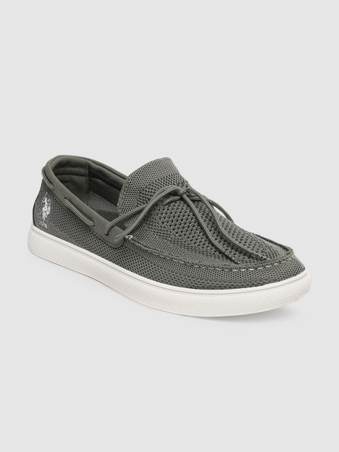 

U.S. Polo Assn. Men Grey Boat Shoes