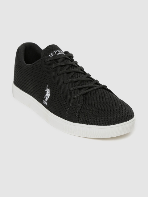 

U.S. Polo Assn. Men Black Woven Design Sneakers