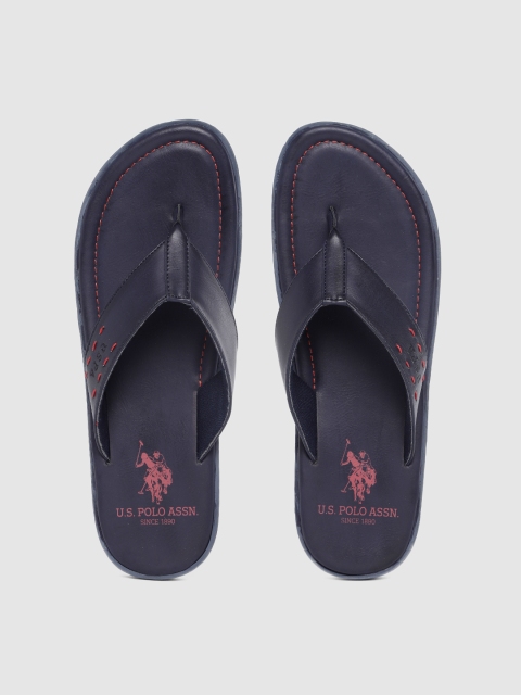 

U.S. Polo Assn. Men Navy Blue Solid Thong Flip-Flops
