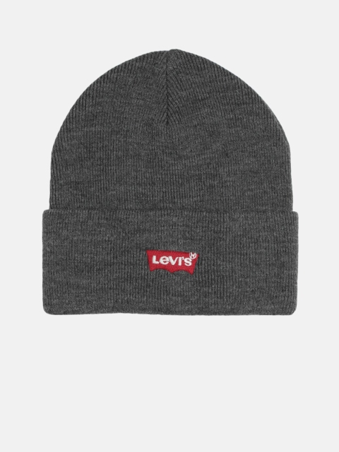 

Levis Unisex Grey Solid Beanie