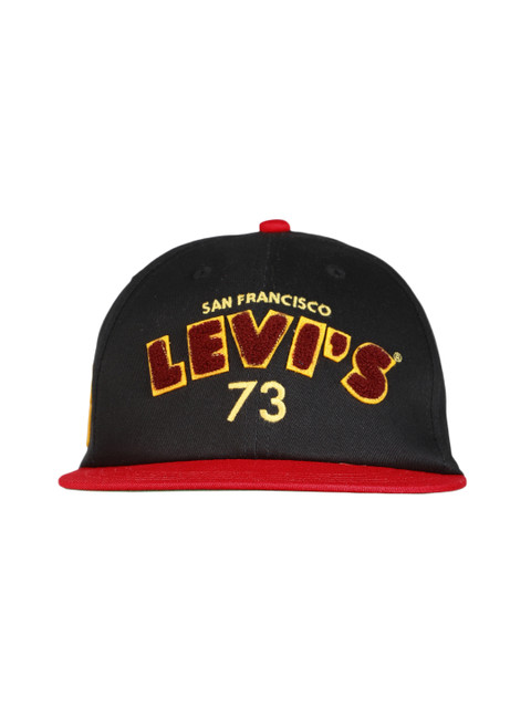

Levis Unisex Black & Red Self-Design Snapback Cap