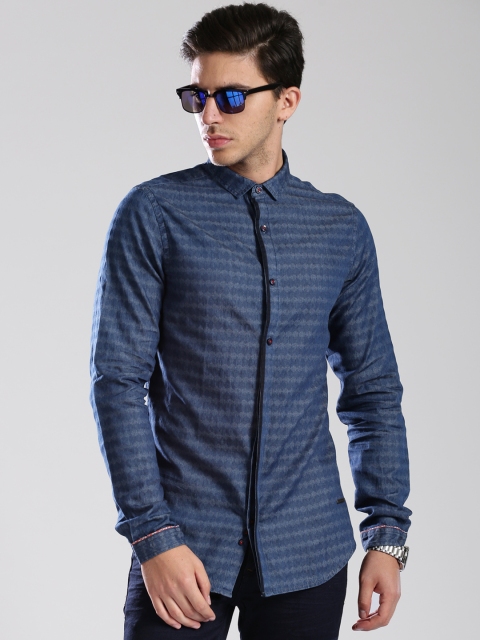 

Sisley Navy Casual Shirt, Navy blue