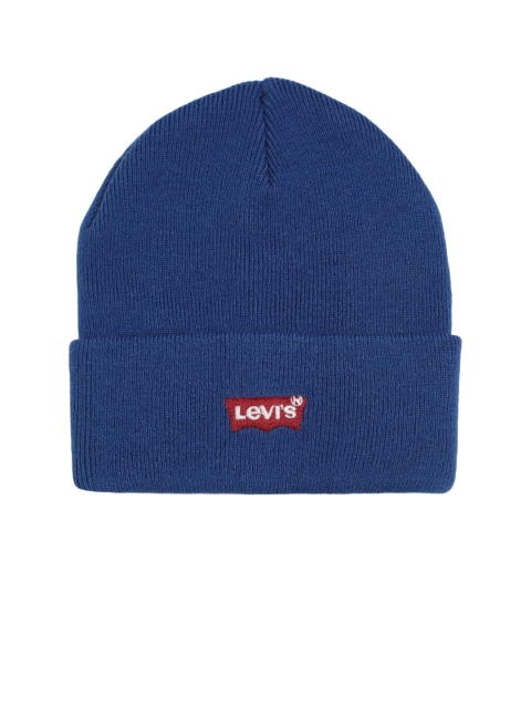 

Levis Unisex Blue Solid Beanie