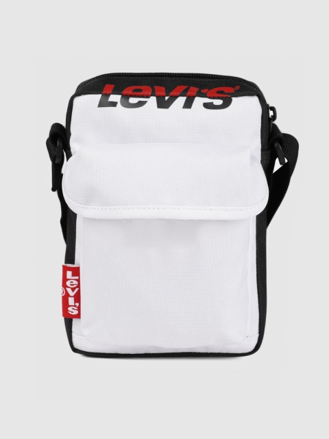 

Levis Unisex White & Black Colourblocked Messenger Bag