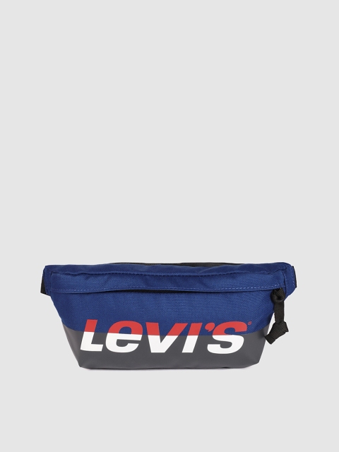 

Levis Unisex Blue & Black Printed Fanny Pack