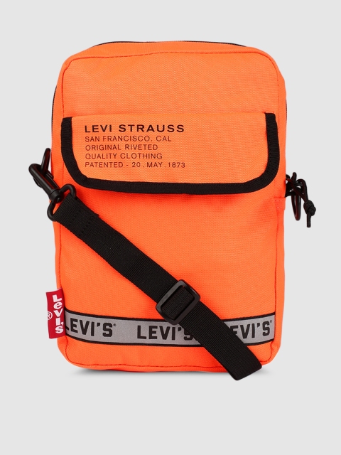 

Levis Unisex Orange Printed Messenger Bag