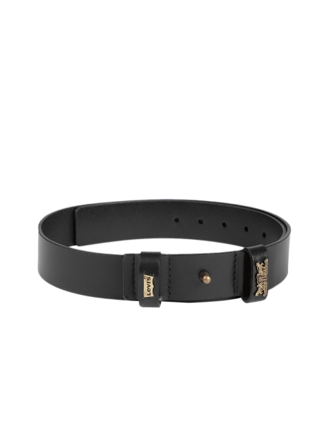 

Levis Men Black Solid Leather Belt