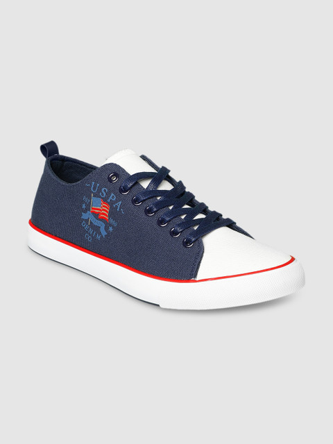 

U.S. Polo Assn. Men Navy Blue Printed Sneakers