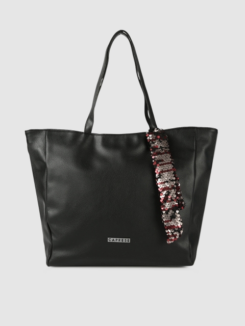 

Caprese Black Solid Shoulder Bag