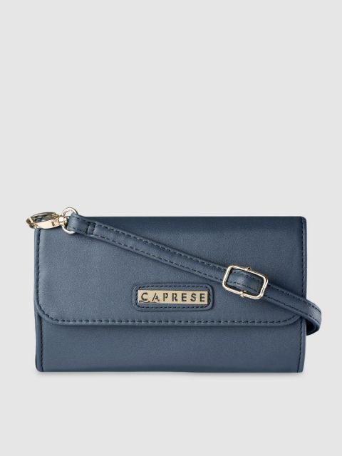 

Caprese Blue Solid Sling Bag