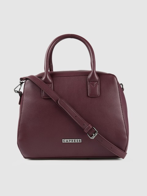 

Caprese Burgundy Solid Handheld Bag