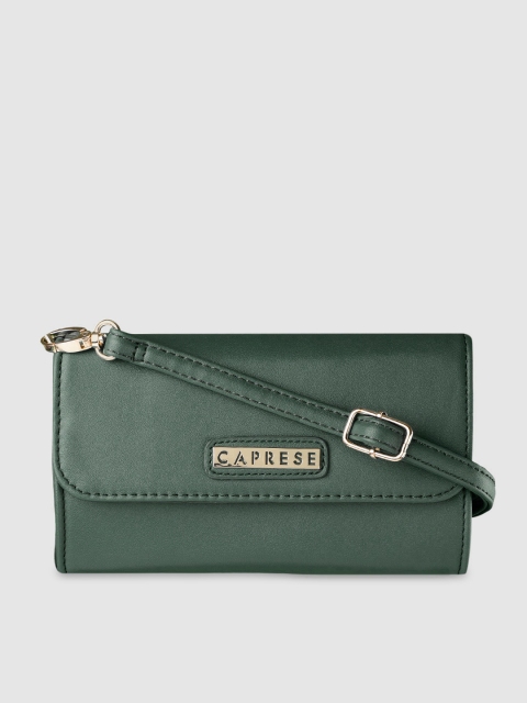 

Caprese Green Solid Sling Bag