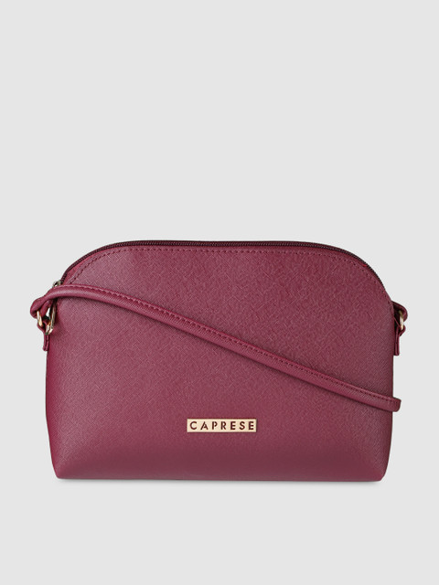 

Caprese Maroon Solid Sling Bag