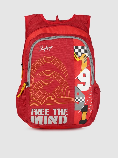 

Skybags Unisex Red Graphic Komet 04 Backpack