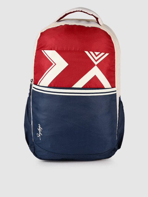 

Skybags Unisex Blue & Red Graphic Backpack