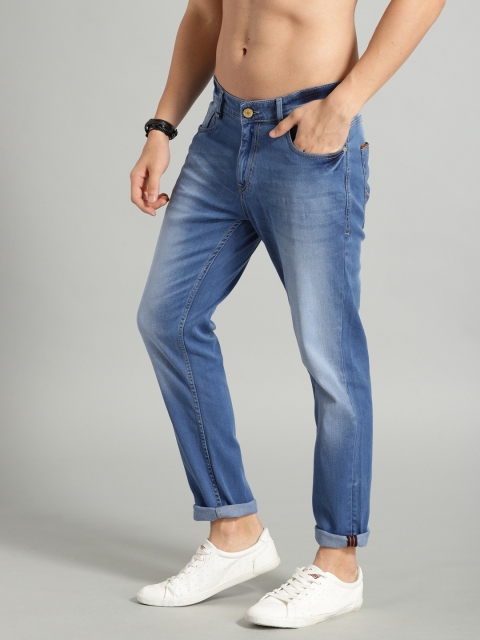 

Roadster Men Blue Skinny Fit Mid-Rise Clean Look Stretchable Ankle Length Jeans