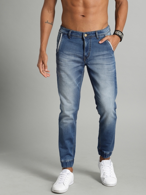 

Roadster Men Blue Slim Jogger Mid-Rise Clean Look Stretchable Jeans