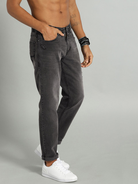 

Roadster Men Black Slim Tapered Fit Mid-Rise Low Distress Stretchable Jeans