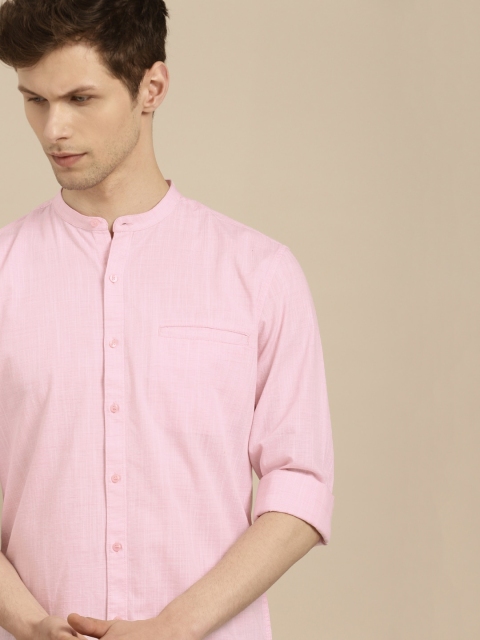

ether Men Pink Regular Fit Solid Casual Shirt
