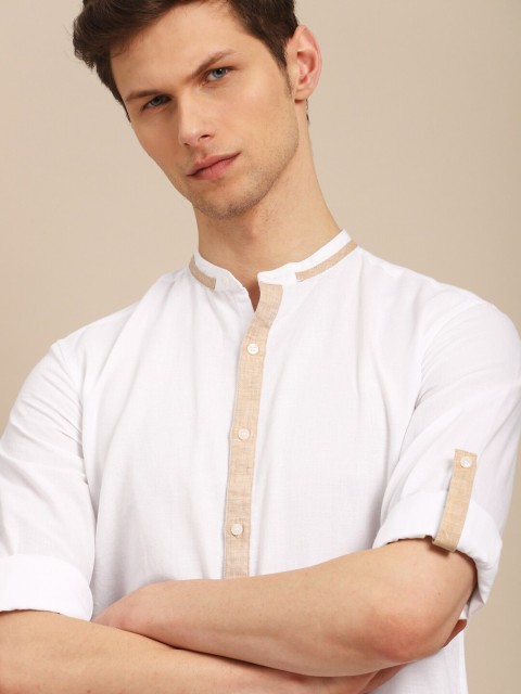 

ether Men White Regular Fit Solid Casual Shirt