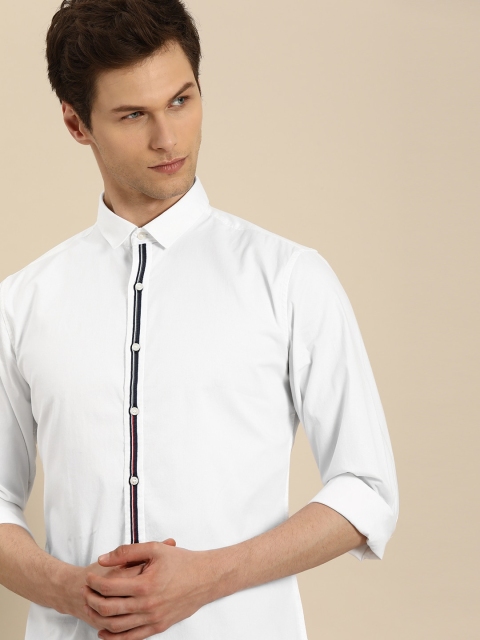 

ether Men White Regular Fit Solid Casual Shirt